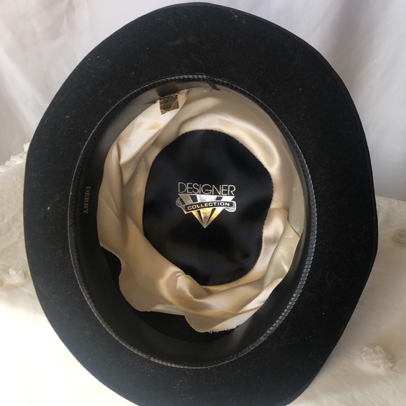 DESIGNER COLLECTION black wool Derby Men’s hat. Size 7 1/2. - Picture 8 of 12
